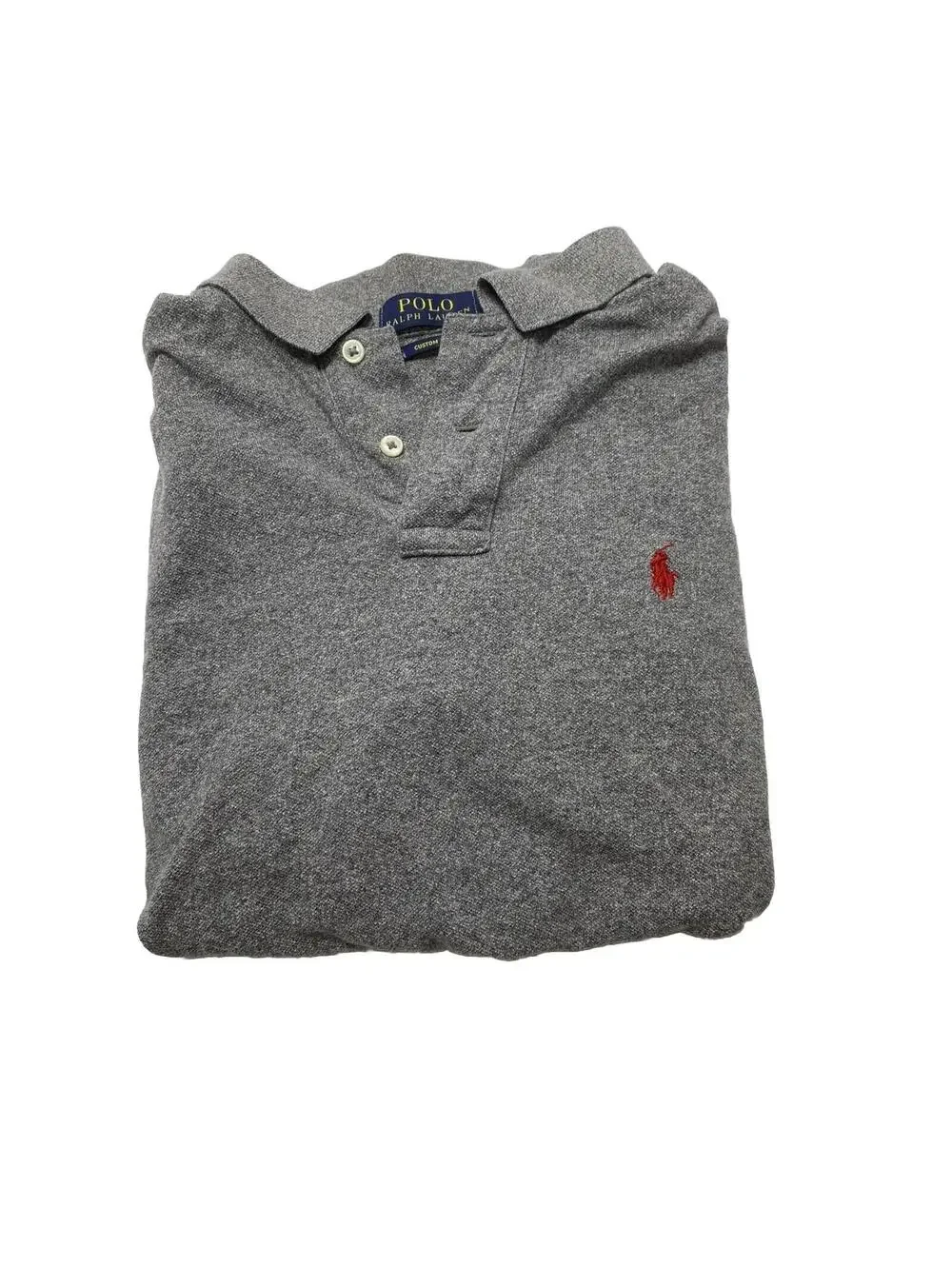Gray Polo Ralph Lauren Men's T-Shirt Dress Top Size XL Red Horse Custom Fit Line